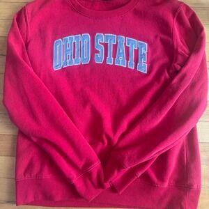 Colosseum Ohio State University Buckeyes Crewneck Sweatshirt Red Womens Large